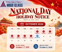 Obvestilo o prazniku MIGO Glass 2026 ob državnem dnevu Ki...