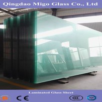 1830 * 2440mm jasno Float laminiran list stekla