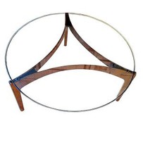 Okrogla miza iz prozornega stekla