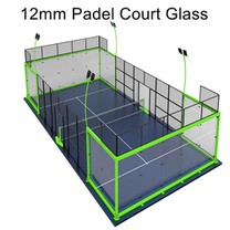 12 mm ESG zaostreno steklo, ki se uporablja za Padel Court